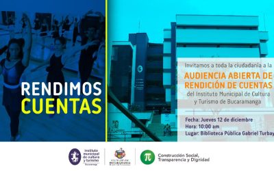 Mañana daremos a conocer los avances y logros de Bucaramanga en cultura y turismo durante 2019