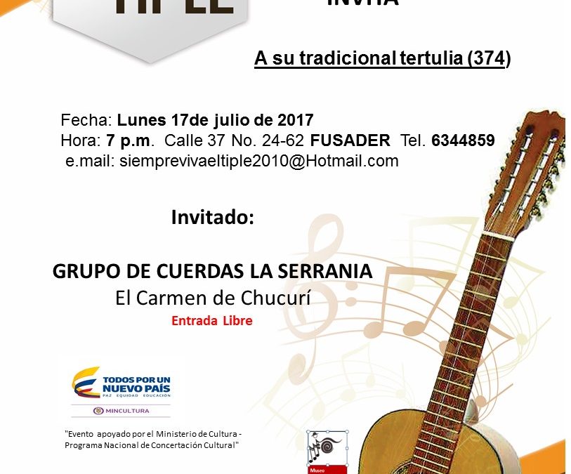 El imct invita a la Tertulia Lunes del Tiple