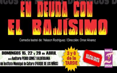 Con la obra ‘En deuda con el bajísimo’ se estrenan los ‘Domingos de Teatro’