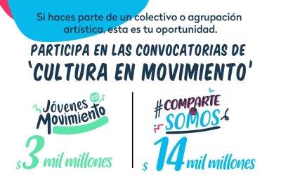 ¡Ya están abiertas las convocatorias ‘Cultura y Movimiento’ de MinCultura!