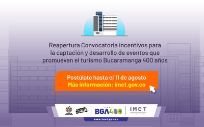 Se reabre convocatoria para incentivar eventos que promuevan el turismo en la ciudad por sus 400 años