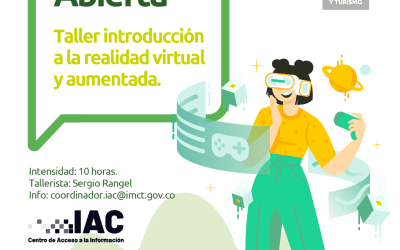 ¡Convocatoria abierta para el “Taller inducción a la realidad virtual y aumentada”.